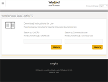 Tablet Screenshot of docs.whirlpool.eu